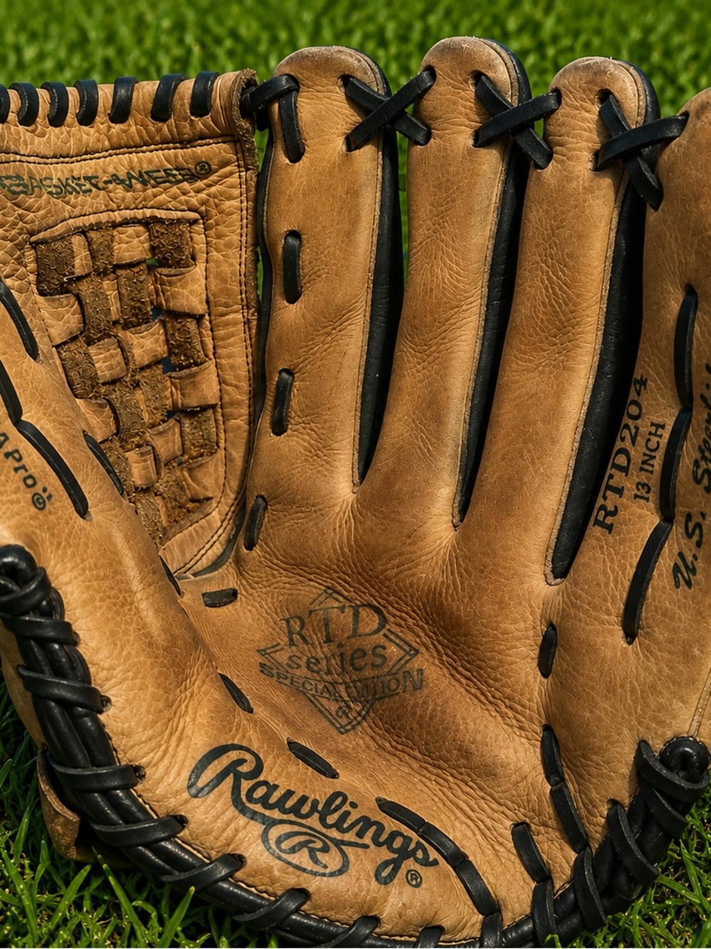 Rawlings Tan and Black RTD204 Baseball Glove